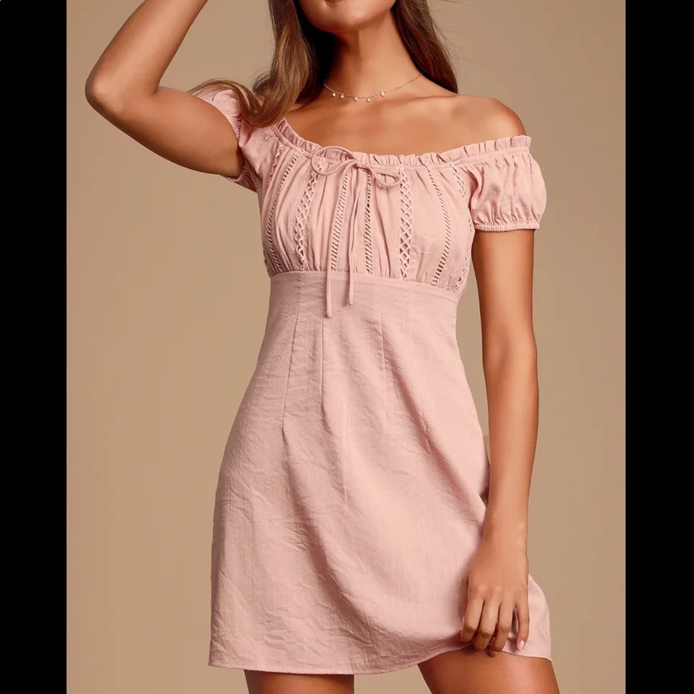 Lulus Off-the-shoulder Mini Dress - Picture 2 of 5